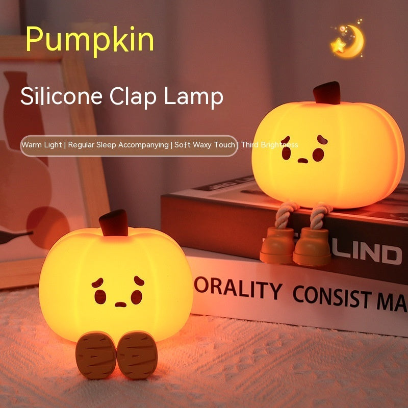 Silicone Pumpkin Warm Light Lamp