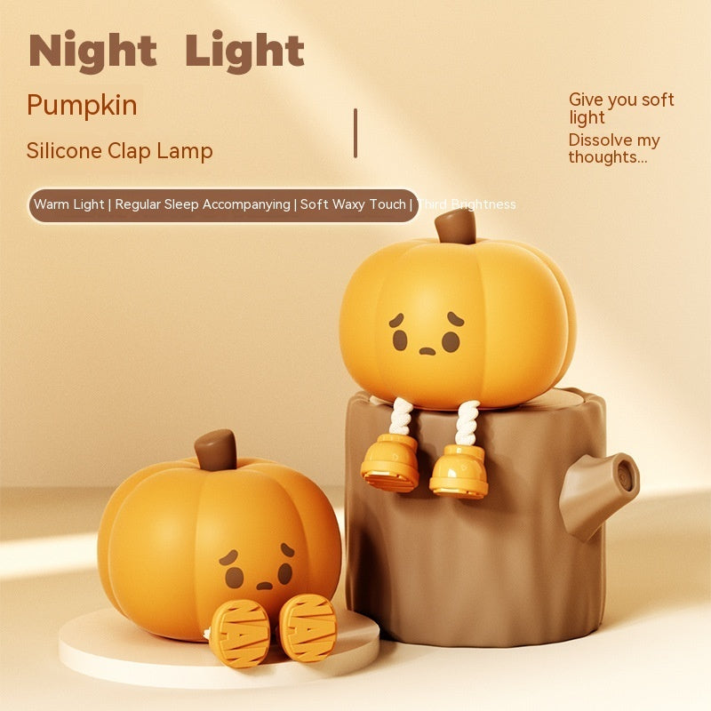 Silicone Pumpkin Warm Light Lamp